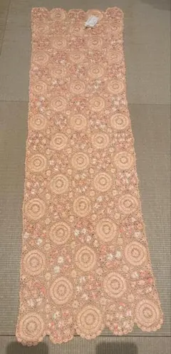 ピンク レース模様 着物ショール
