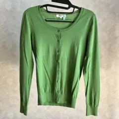 NATURAL BEAUTY BASIC M グリーン 長袖カーディガン