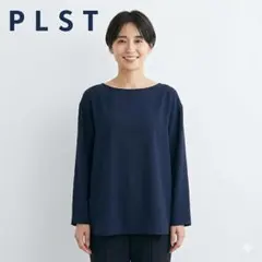 PLST ネイビー 長袖 ラウンドネックブラウス　セレモニー　紺　フォーマルのサムネイル