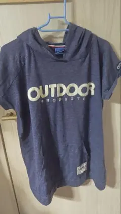 OUTDOOR フード付きTシャツ LL ネイビーのサムネイル