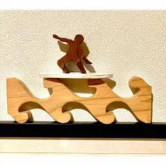 サーフィン 木製レリーフアート