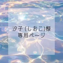 汐子 (しおこ)様 専用ページ
