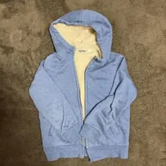 ライトブルー フリース裏地 パーカー 130cm