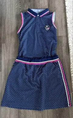 値下！未使用品23区ゴルフ☆ノースリーブポロ&スカート セットアップ☆大サイズⅢ