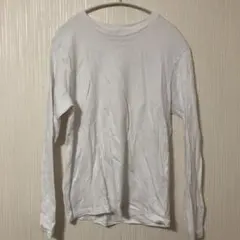 未使用　ロンT Tシャツ　長袖　ホワイト　トップス　メンズ　無地　M