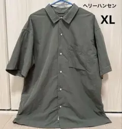 【美品】HELly Hansen XL 半袖シャツ オリーブグリーン