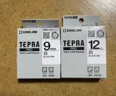 KING JIM TEPRA PRO テプラテープ9mm 12mm 2本セット