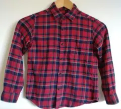 120cm UNIQLO KIDS フランネルチェックシャツ（長袖）