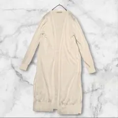 【オペークドットクリップ】ロングカーディガン　透け感　長袖 薄手　春夏　羽織り