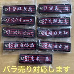 コンサドーレ札幌　選手名タグキーホルダー　9個セット　バラ売り可能