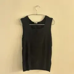 黒　ニットタンクトップ