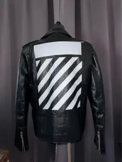 off-white オフホワイト ライダース ジャケット 本革