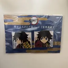 鬼滅の刃 繋がるスクエア缶バッジ 冨岡義勇