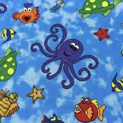 USAコットン Under the Sea 海のいきものたち シーチング