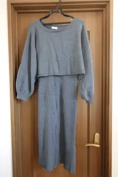 グレー セパレートニットワンピース