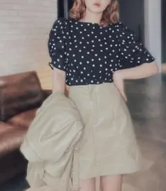 【eimy istoire】バックリボンドットトップス
