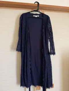 DIANE von FURSTENBERG ネイビー レース ワンピース 6