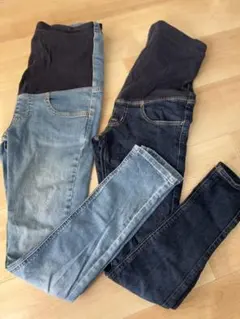 無印　マタニティ ストレッチデニムパンツ 2点セット