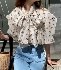 NICE CLAUP マルチウェイリボンブラウス