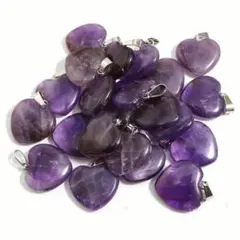 アメジスト☆ハート☆ネックレストップ☆ペンダントトップ天然石パワーストーン