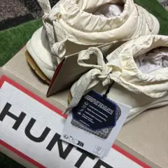 HUNTER UFT72MW ホワイトスノーブーツ　38 24cm