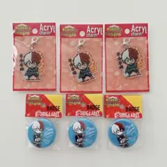 アクリルチャーム　缶バッジ 轟焦凍 B-SIDE LABEL ヒロアカ　6点