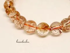 一点物◇透明感と金運を呼ぶブロンズルチルクォーツ7.5mmブレスレット