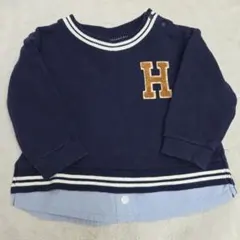 美品。petit mainトレーナー80cm