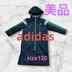 adidas フード付きロングコート ブラック