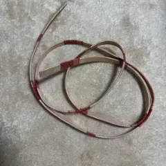 赤と金の帯締め 幾何学模様