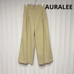美品 オーラリー ワイドパンツ スラックス コットン リネン サイズ4