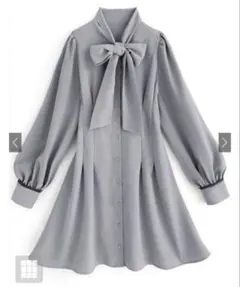 【美品】GRL グレイル　リボン付きボウタイ ワンピース