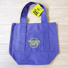 未使用タグ付き　トレーダージョーズ　ミニトートバッグ　パープルのサムネイル