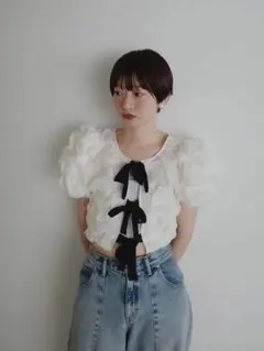 CLANE ⭐︎W FACE CLOUD PUFF SLEEVE TOPS - メルカリ