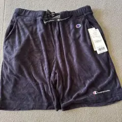 新品 Champion パイル地 ショートパンツ ネイビー L