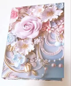 ブック型おすそ分けファイル 土台 BOOK型 コラージュ 素材 紙モノ ピンク