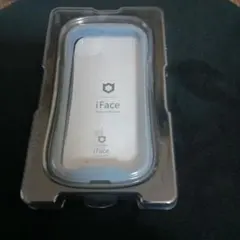 iFaceクリアケース　iPhone14　水色　くすみブルー
