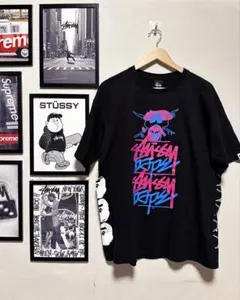 BAPE × stussy30thスカルプリント Tシャツ 黒 Mサイズ - メルカリ