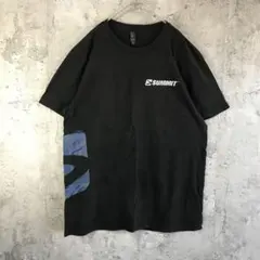 Y3886古着　Tシャツ バックプリント　黒　90s Y2K