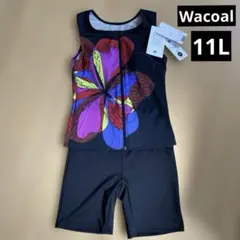 [Wacoal] スイミングウェア・11Ｌ・カラフル花柄 セパレート水着