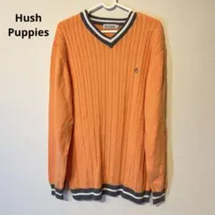 Hush Puppies ハッシュパピー オレンジ Vネックニット Lサイズのサムネイル