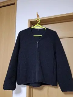 ボアフリースVネックフルジップカーディガン