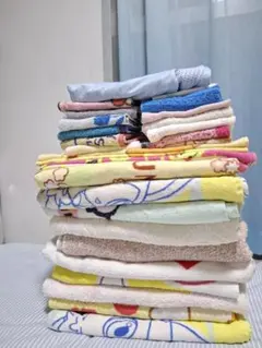 古タオル　28枚　バスタオル　ハンカチ　ウォッシュタオル　まとめ売り　中古