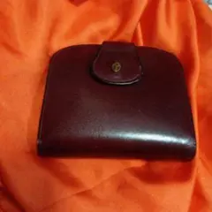 レザー製二つ折り財布 バーガンディ