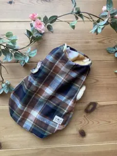 チェック柄ペット用ウェア