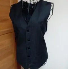 値下げ　ドルチェ＆ガッパーナ　メンズブラック ストライプ スーツベスト 　44