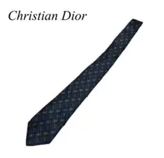 Christian Dior ダークブルー ネクタイシルク　メンズ