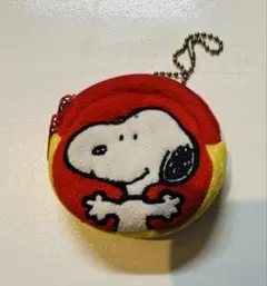 スヌーピー SNOOPY 小銭入れ　コインケース　フリースポーチ 赤・黄色
