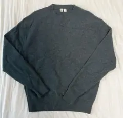ユニクロユー uniqlo U クルーネックセーター ソフトラム　グリーン　M