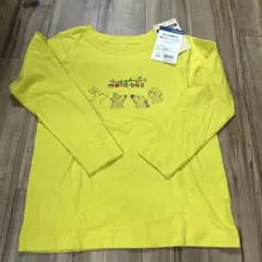 新品★mont-bell 子供用 長袖Tシャツ 120 イエロー